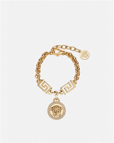 versace meander bracelet|Versace crystal medusa greca.